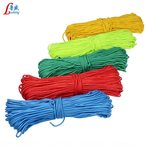 

nylon colorful polyester nylon woven braided multifunctional outdoor strapping clothesline tent rope braided rope