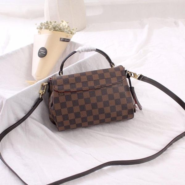 

новое прибытие женская сумка кожи плеча дамы crossbody сумки top handle totes сумка сумки plaid дизайн vintage сумки с origin box