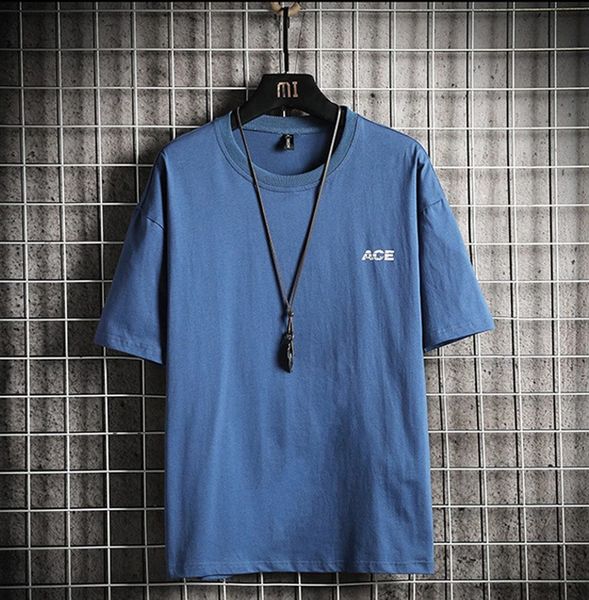 

2020 fashion summer new men's t-shirt designer ace print breathable casual slim t-shirt cotton short sleeve, White;black