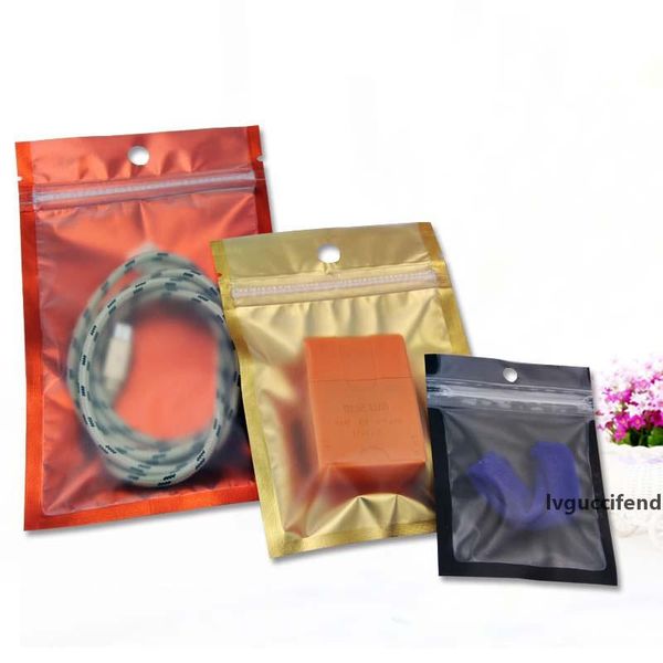 

colored resealable zip mylar bag aluminum foil bags clear front and back plastic packing pouch for food storage jewelry bag