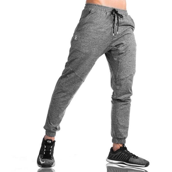 

eu men sport pants men quick dry running pants fitness workout gym outdoor jogging mens sportwear elastic sweatpants, Black;blue