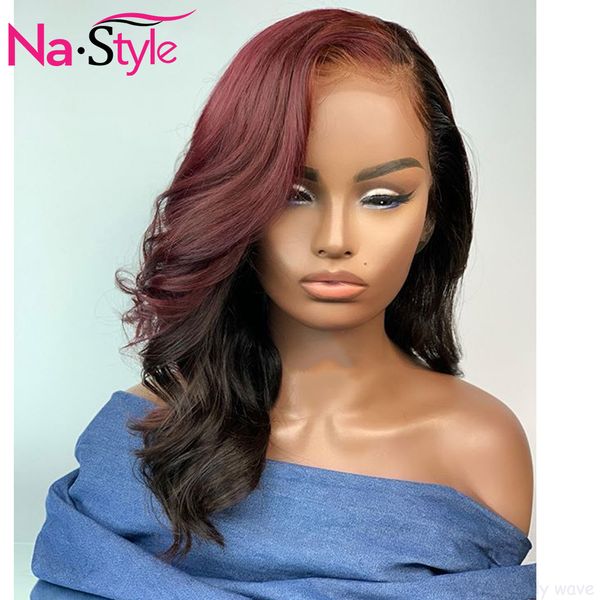 

body wave lace front wig women 360 red lace front human hair wigs pre plucked body wave short human hair wigs 130 remy, Black
