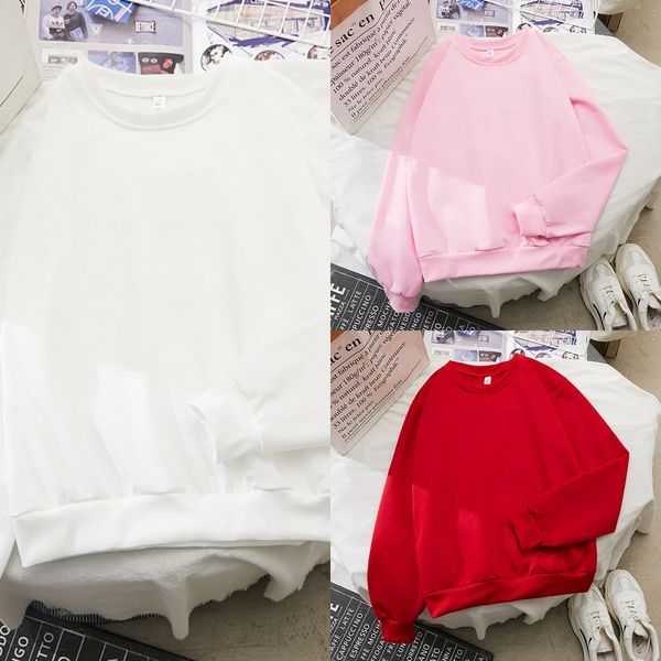 

solid color blank round neck sweater sweater factory goods men's and women's korean commuting temperament round neck top, Black