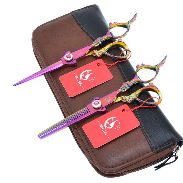 

hair scissors meisha 6 inch 9cr barber shears cutting thinning set japan steel hairdressing styling tool a0151a