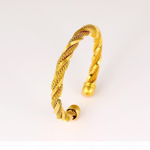 

e 9 ct 10 k yellow gold filled kids childs torq bracelet torque bangle gift box twisted bangle open polished satin hinged young, Black