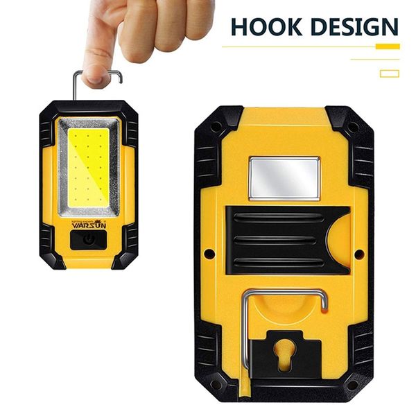 

waterproof 30w 1200 lumen mechanic portable cob rechargeable magnetic torch camp led work light with magnet