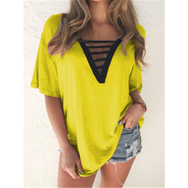 

designer women tshirts summer plus size knitted woman elegant v neck short sleeve solid color female tees, White