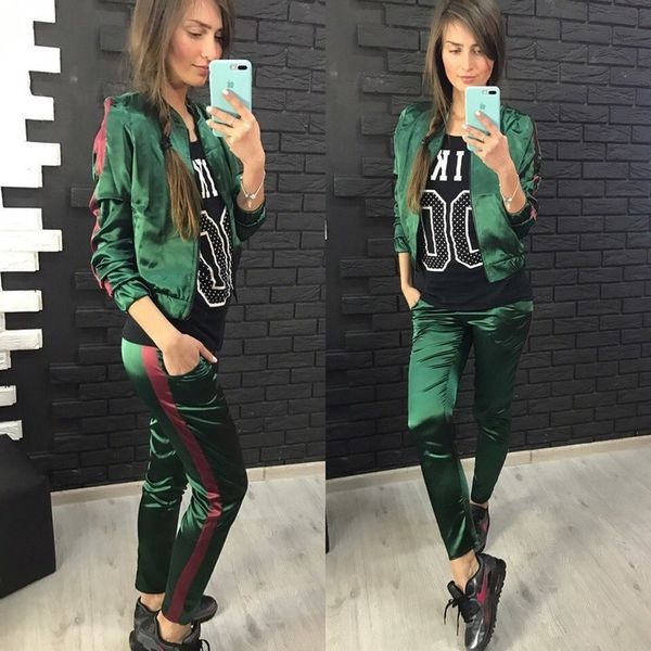 

green 2020 new design fashion suit set women tracksuit two-piece style outfit sweatshirt sport wear, Gray