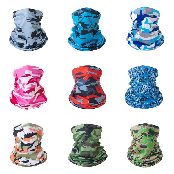 

half face outdoor sport camouflage flag masks for men women magic skull scarf designer headband sports washable breathable prot #121#203##86, Black