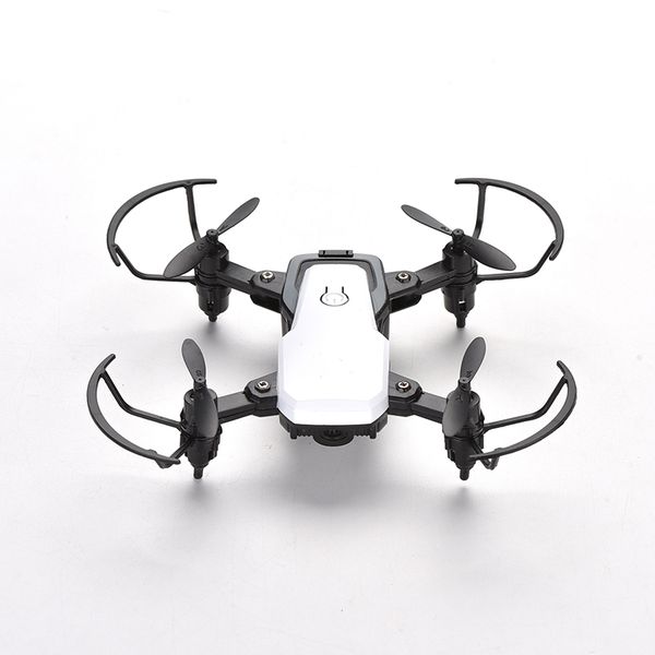 

mini lightweight foldable black and white drone wifi four-axis aircraft remote control helicopter kids toy aerial pgraphy headless mode6