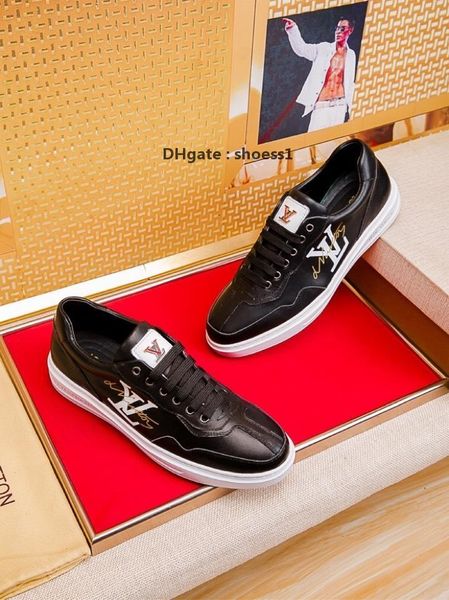 

2021-2020d новый customized письмо leather men ', s low растеряев узелок повседневная обувь, высокое качество мода открытый спортивная обувь, Black