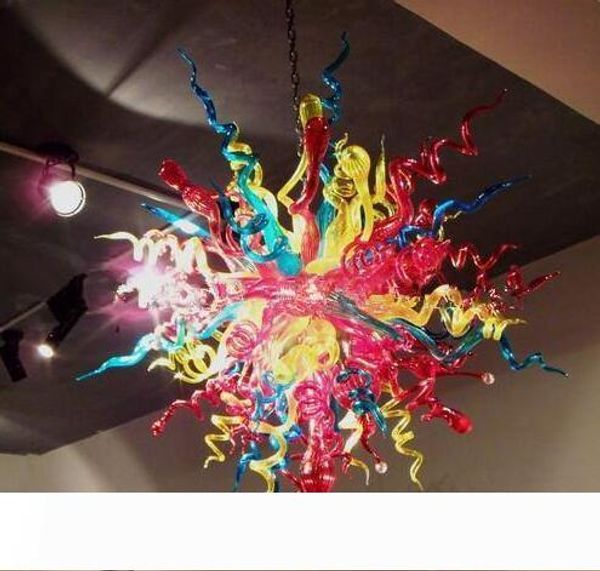 

colorful american style chandelier led pendant lights modern hand blown glass pendant chandelier for cafe restaurant living room bedroom