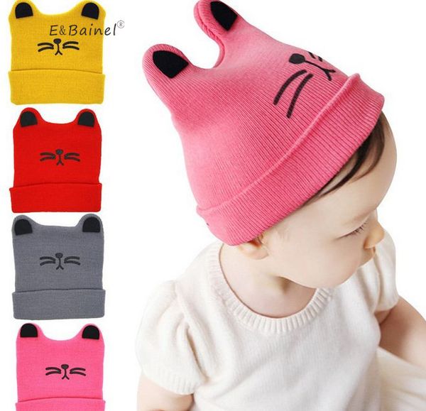 

e&bainel autumn winter 0-12months newborn baby hat for girls cotton baby beanie infant knitted toddler boy caps children kids, Yellow