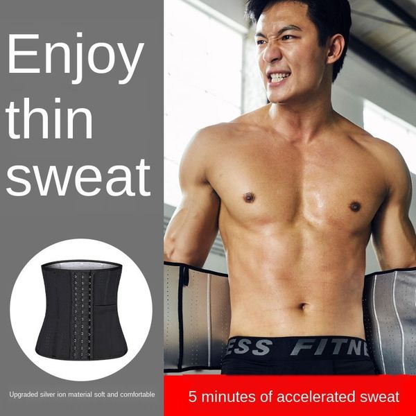 

kcucj пара пот ремень спортивные упражнения фитнес-упражнения фитнес послеродового живота пояса мужской большой размер похудение талии печат, Black;gray