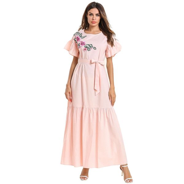 

plus size robe femme ete 2019 summer ukraine yellow embroidery maxi women bandage dress vestido de festa longo elbise sukienki