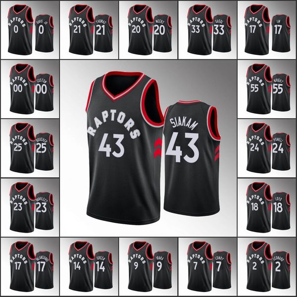 

toronto raptors men pascal siakam fred vanvleet kyle lowry kawhi leonard statement black nba custom jersey