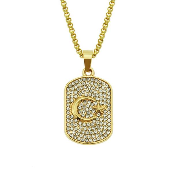 

2020 designer necklace personality diamond geometric pendant necklace trendy men's tide street popular sky new, Black
