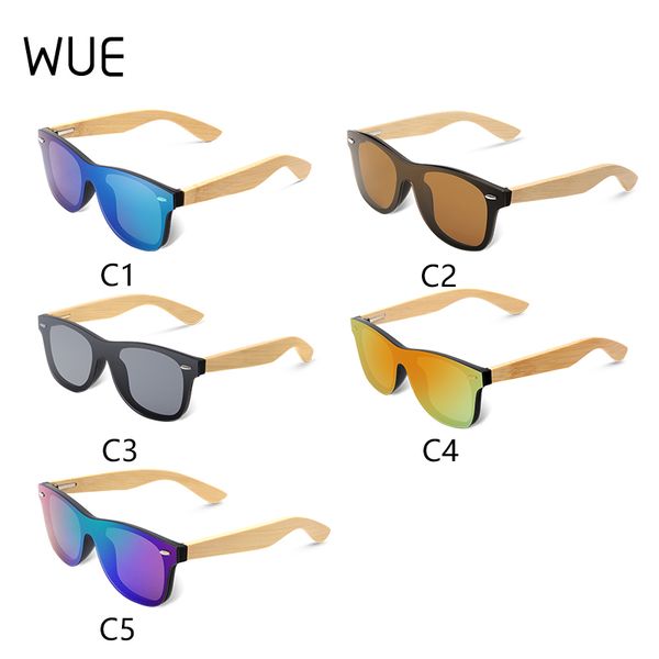 

rijo2020 sunglasses fashion mirror coating bamboo and wood frame men and women sunglasses polarized retro, White;black