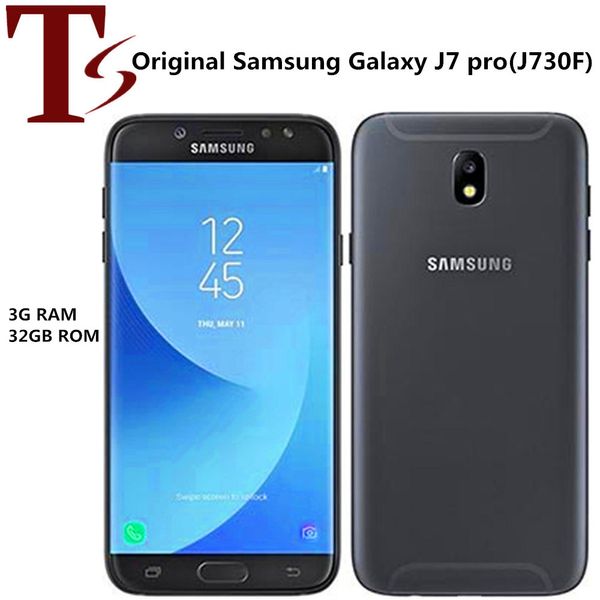 Оригинальный Samsung Galaxy J7 Pro J730F Octa Core 3G RAM 32GB ROM 5,5 дюйма AMOLED 4G LTE разблокированный мобильный телефон 1pc DHL