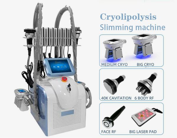 

5 in 1 cryolipolysis ultrasonic 40k cavitation vacuum multipolar bipolor rf laser slimming radio frequency skin tigtening body salon