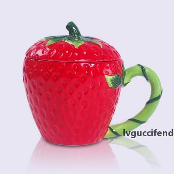 

2019 fruit strawberry mug large-capacity strawberries ceramic milk cup coffee cups t200506