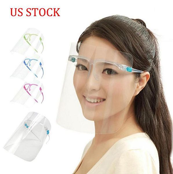 

pet face shield with glass holder safety anti oil-splash proof anti-uv protective face cover transparent facial glass cover mask iia325