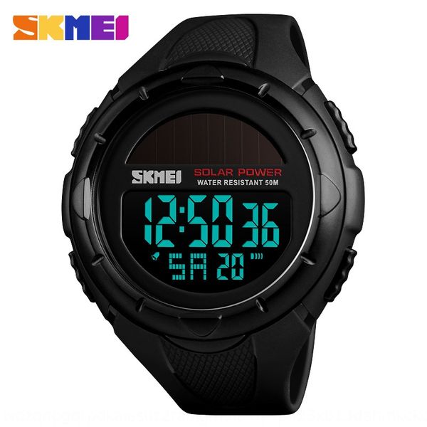 

lwwd1 shikemei fashion multifunctional solar energy outdoor sports electronic outdoor sports watch environmental protection auxiliary electr, Blue