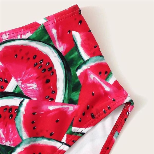 

summer selling bikini ladies split solid watermelon print bikini swimsuit two piece bikini swimsuit beachwear biquini40, White;black