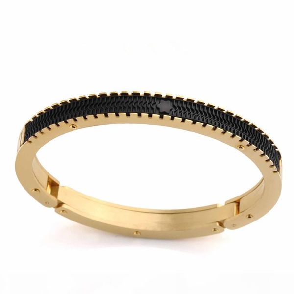 

2020 will never fade mens bracelets middle black rubber bracelet fashion designer bangles gold bracelet