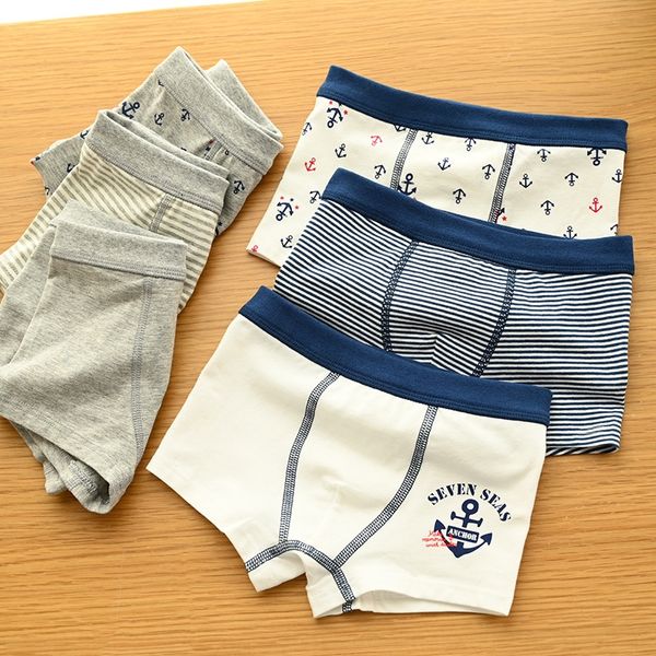 

dxa6e underwear boxer pants boy's cotton square-cut boxer babies' children's medium and large children's shorts tong nei, Camo