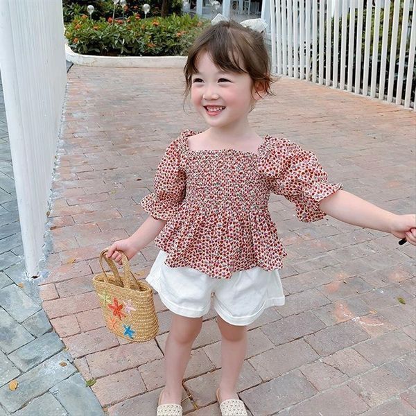 

wytcw girls summer clothes 2020 children's t-shirt new korean style western style children's t-shirt little girl short sleeved flo, White;black