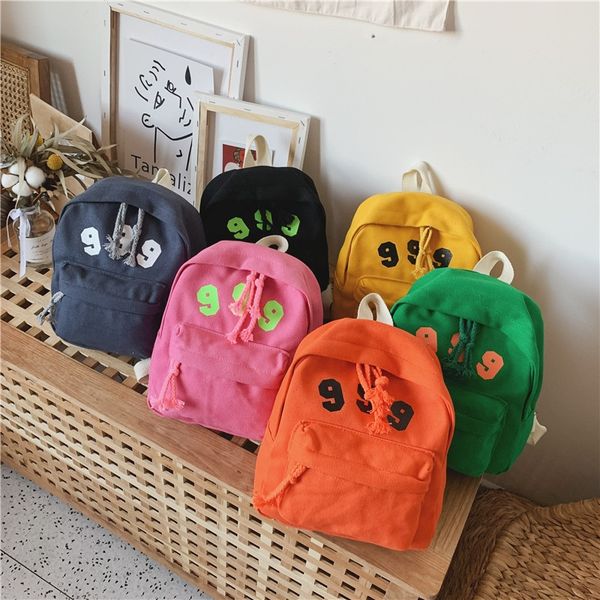 

korean doll style boy girl backpack solid color cartoon kindergarten baby bag ins cute early education garden backpack