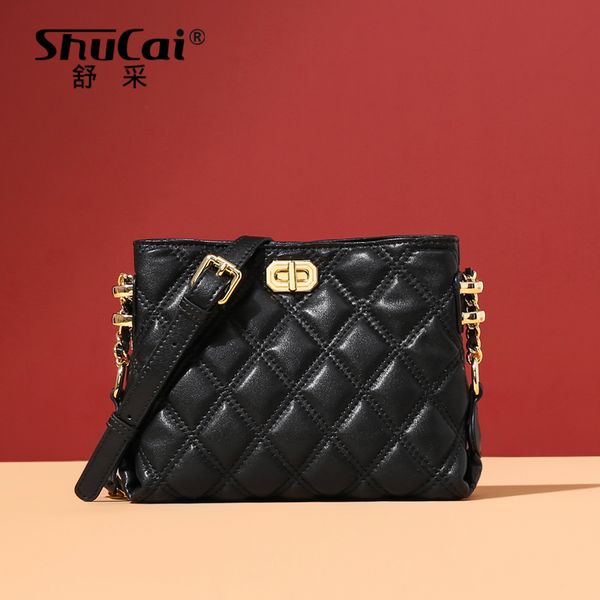 

fashion woman cowhide bags for women 2020 shoulder bag leather brand rhombus chain bag crossbody bags female daily messenger