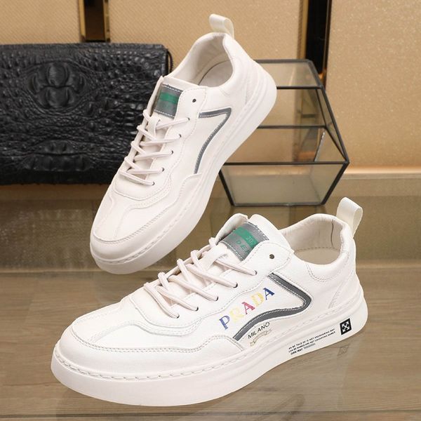 

2020 d4 mens classic casual shoes leather lace-up fashion luxury designer shoes handsome mens sneakers original box, Black