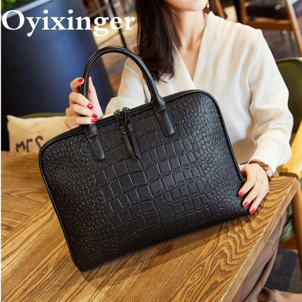 

2020 women's office handbag female leather shoulder bag ladies hand bags for women business briefcases girls lapbolsos mujer