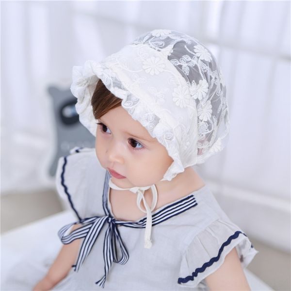 

new thin cool baby basin baby lace palace hat cute sunscreen princess hat, Blue;gray