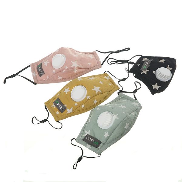 

2020 3-9 years old pm2.5 children masks kids mask face mouth nose protection cotton masks fashion anti-dust masks dust proof