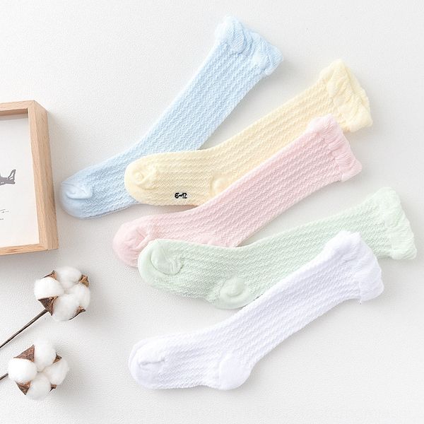 

анти-москитные чулки хлопковые чулки носки длинные трубки чистого хлопка носки 0-6-12 новорожденного ребенка девушка, Pink;yellow