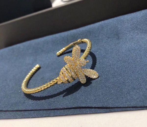 

selling simple and elegant temperament fashion bee bracelet domineering tall on gold rose gold french high quality, Black