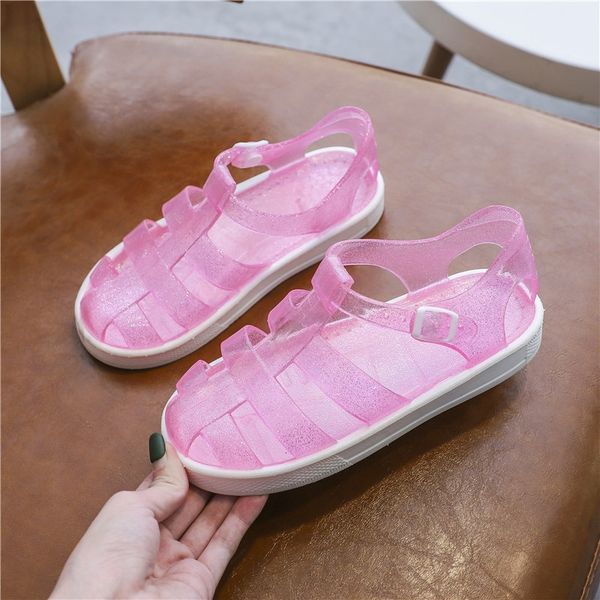

ddayo children's girls sandals and sandals ' middle and big children's students' girls' shoes korean fashionable su, Black;red