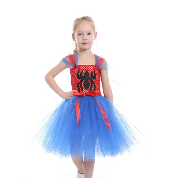 

children's ball gown princess wedding mesh tulle tutu long dress party flower girls halloween cosplay costume mermaid, Red;yellow