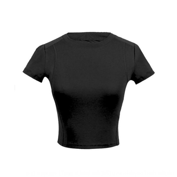 

yoga women's short-sleeved tight quick-drying beauty navel-exposed slim yoga fitness short t-shirt slimming fitness, White;red