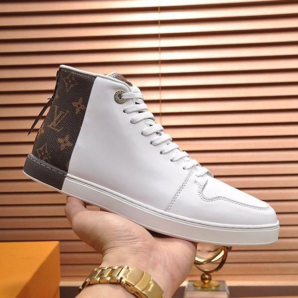 

fast delivery mens shoes zapatillas hombre outdoor walking luxury sneakers fashion design comfortable high casual lace -up men shoes, Black