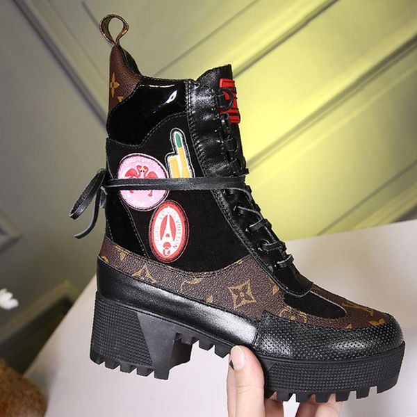 

women martin shoes lady shoes fashion casual boots winter warm lace -up luxury design casual shoes for women with original box chaussures