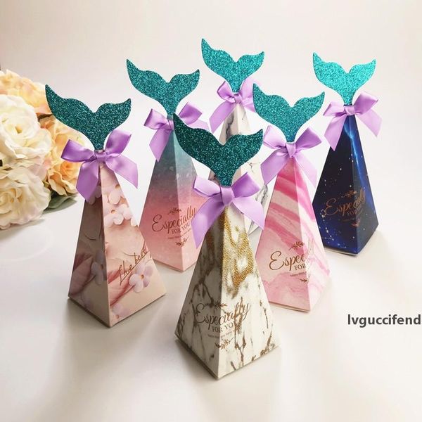 

mermaid candy box colorful mermaid gift bags kids birthday party wedding shower party paper candy box