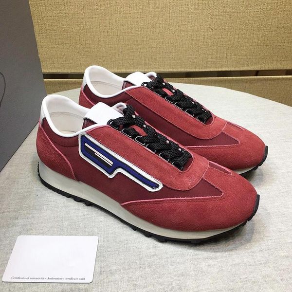 

suede and nylon sneakers mens shoes drop ship fashion classic breathable vintage sneakers comfortable style lace-up casual men shoes, Black