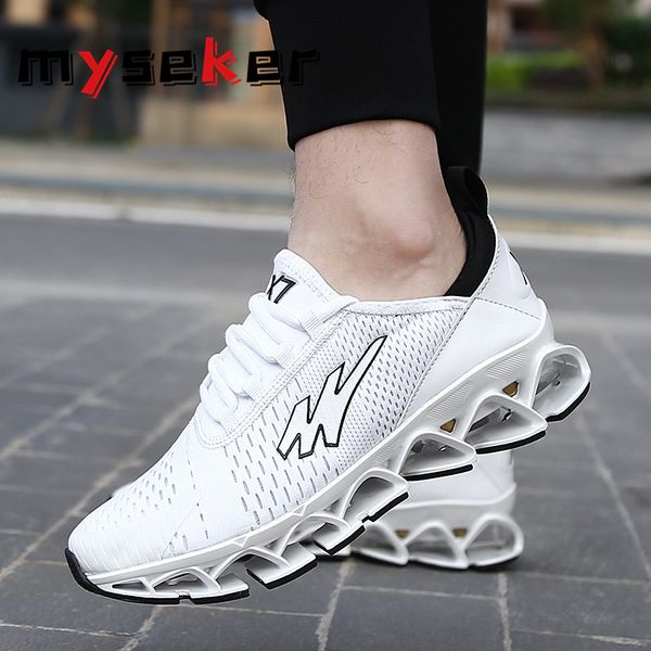 

outdoor large size men's sport shoes blue calzado deportivo hombre 2020 tennis walk sports man sneakers men running shoes c2, Black
