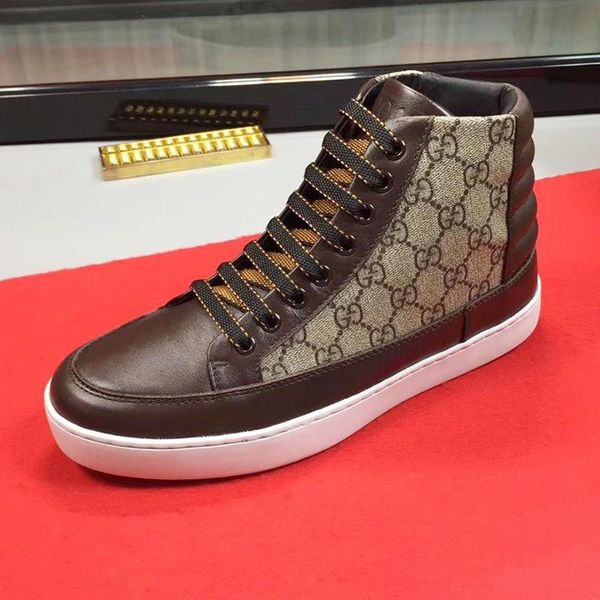 

drop ship men 's high sneaker manner schuhe casual men boots fashion classic lace -up plus size men shoes lightweight vintage snea, Black