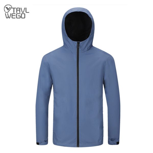 

outdoor jackets&hoodies trvlwego men women spring autumn softshell jacket sports hooded coat windbreaker waterproof hiking jackets, Blue;black