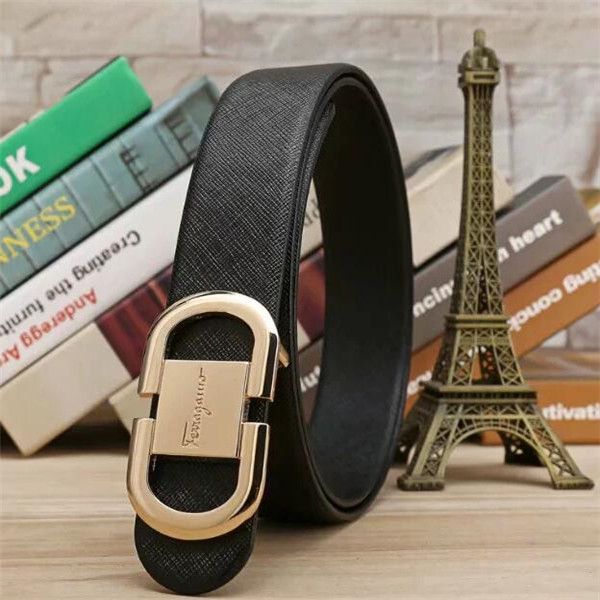 

2020 business belts mens belt fashion men genuine leather black belts women big gold buckle smooth womens classic belt, Blue;gray
